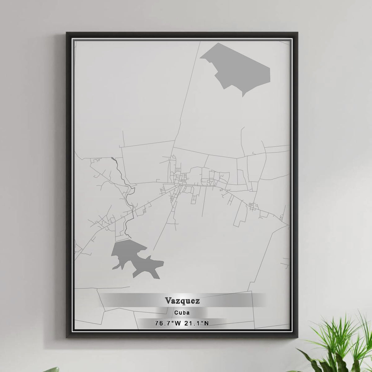 ROAD MAP OF VAZQUEZ, CUBA BY MAPBAKES