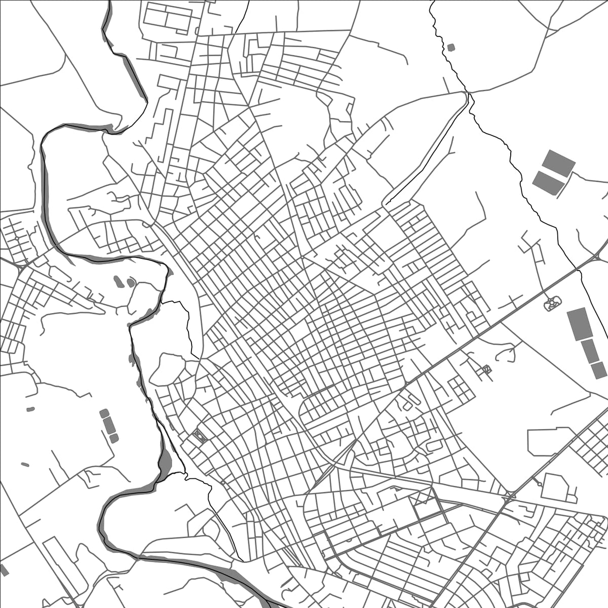 ROAD MAP OF BAYAMO, CUBA BY MAPBAKES