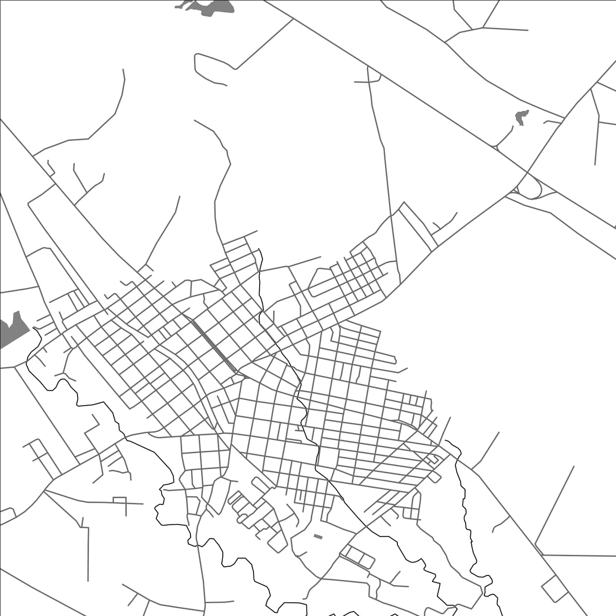 ROAD MAP OF CABAIGUAN, CUBA BY MAPBAKES
