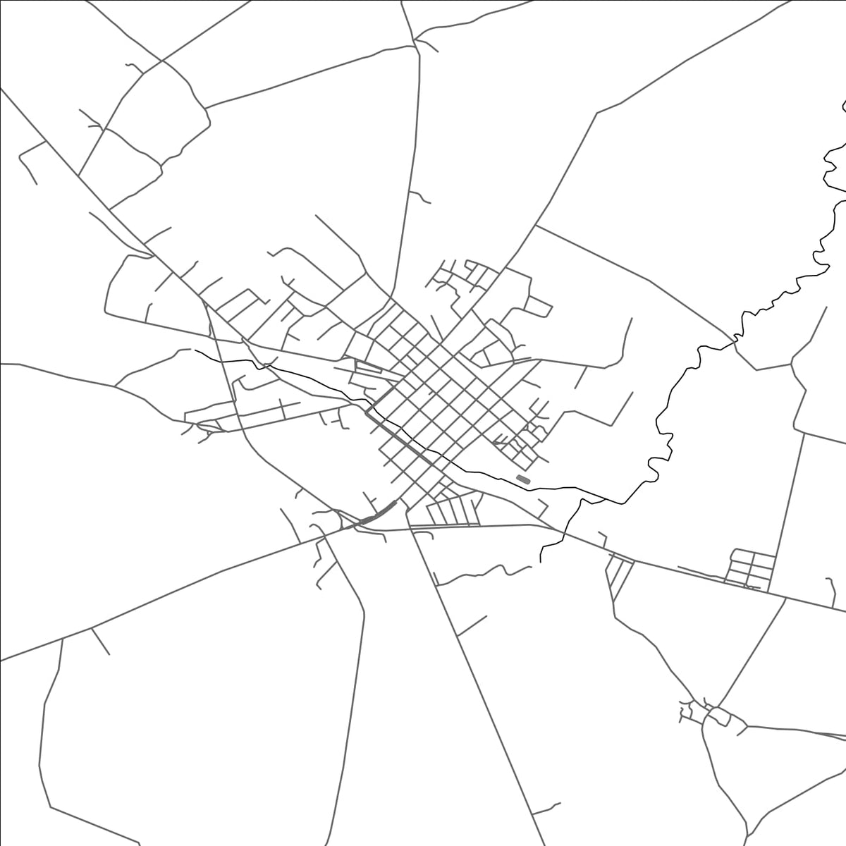 ROAD MAP OF ENCRUCIJADA, CUBA BY MAPBAKES