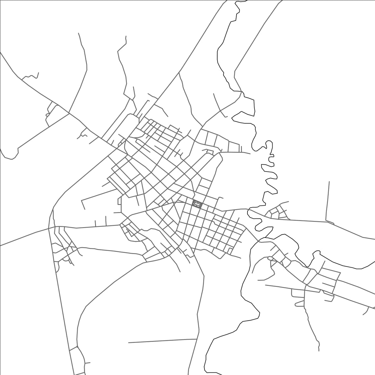 ROAD MAP OF FOMENTO, CUBA BY MAPBAKES