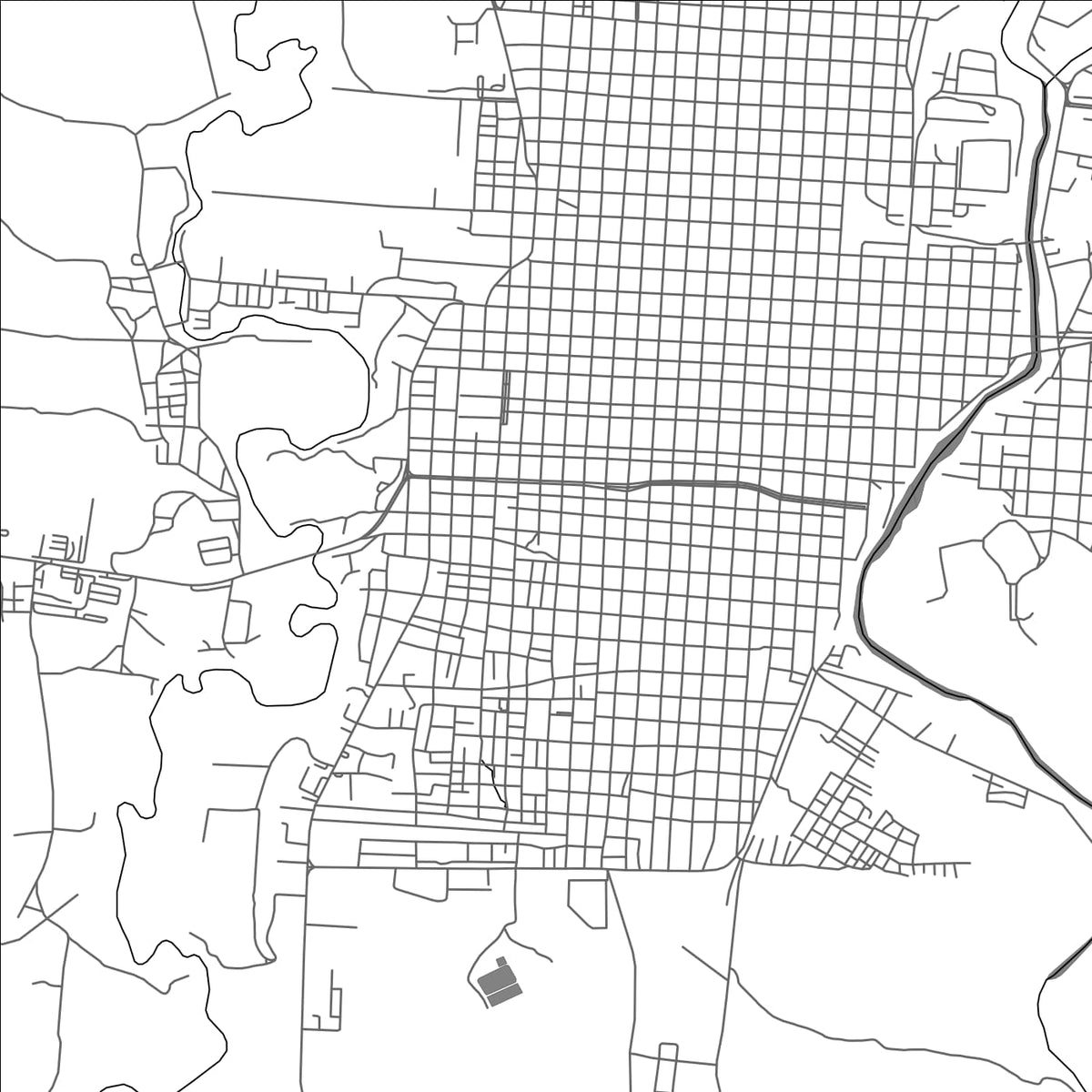 ROAD MAP OF GUANTANAMO, CUBA BY MAPBAKES