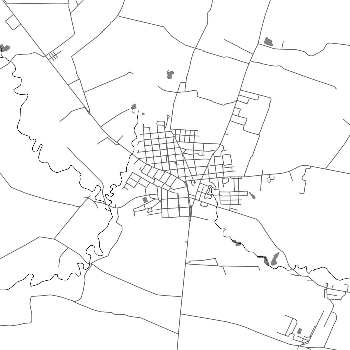 ROAD MAP OF GUAYOS, CUBA BY MAPBAKES