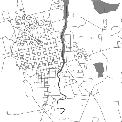 ROAD MAP OF NUEVA GERONA, CUBA BY MAPBAKES