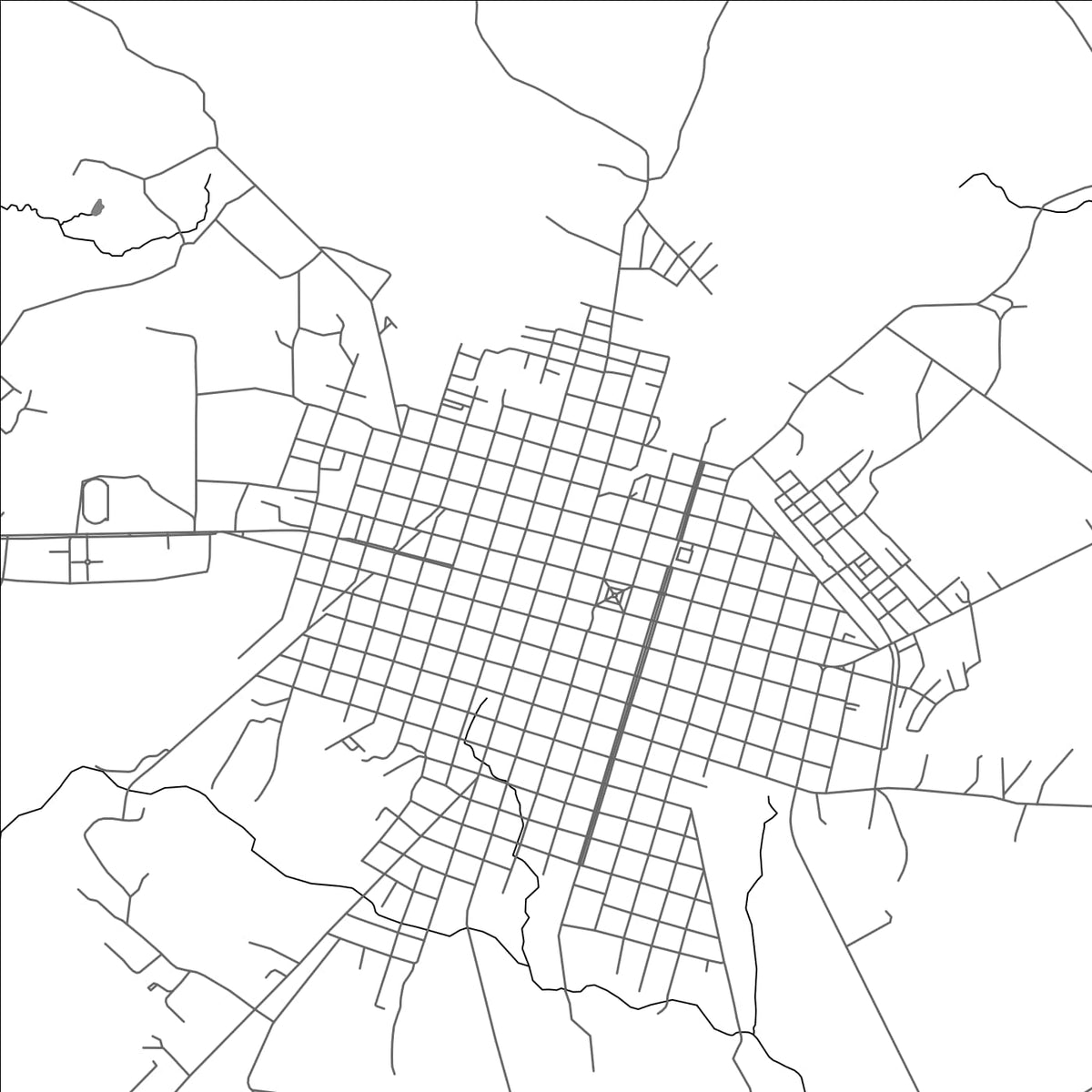 ROAD MAP OF PLACETAS, CUBA BY MAPBAKES