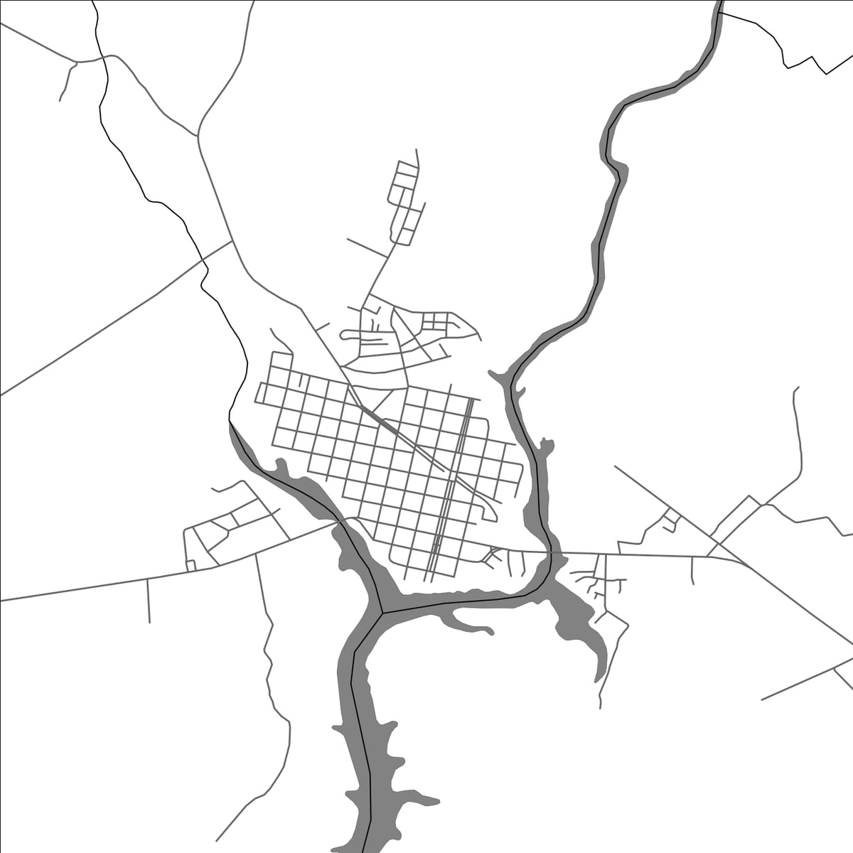 ROAD MAP OF RODAS, CUBA BY MAPBAKES