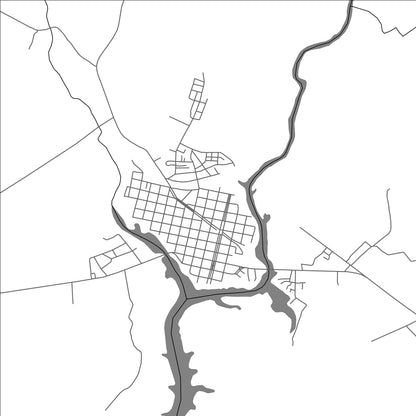 ROAD MAP OF RODAS, CUBA BY MAPBAKES