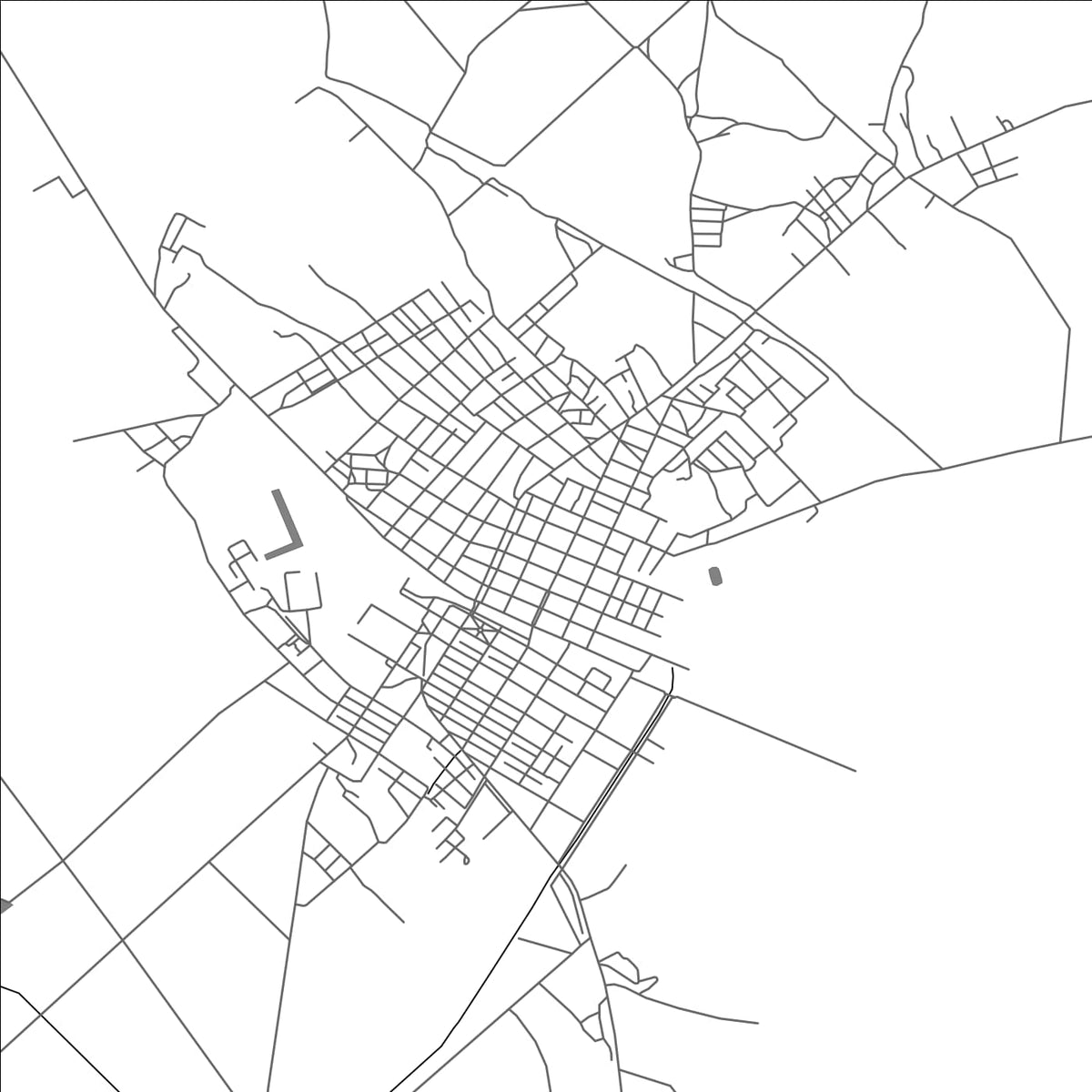 ROAD MAP OF SAN GERMAN, CUBA BY MAPBAKES