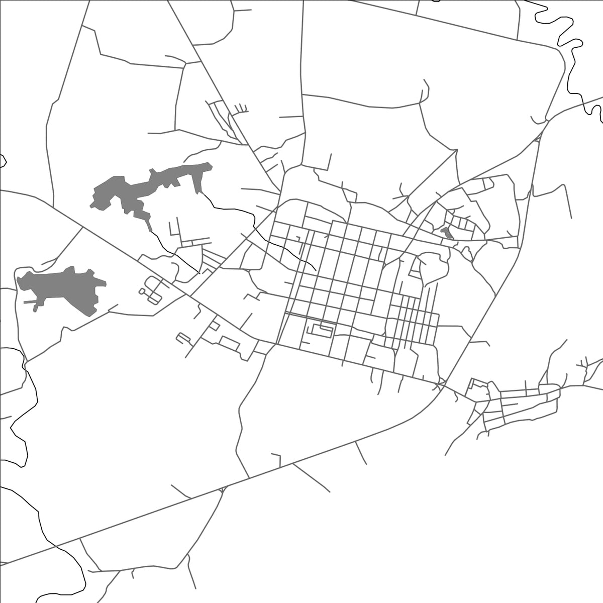 ROAD MAP OF SANTA LUCIA, CUBA BY MAPBAKES