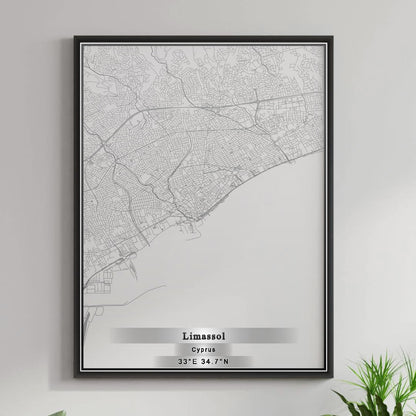 ROAD MAP OF LIMASSOL, CYPRUS BY MAPBAKES