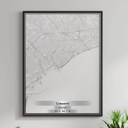 ROAD MAP OF LIMASSOL, CYPRUS BY MAPBAKES