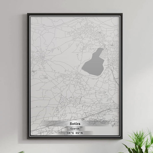 ROAD MAP OF SOTÍRA, CYPRUS BY MAPBAKES
