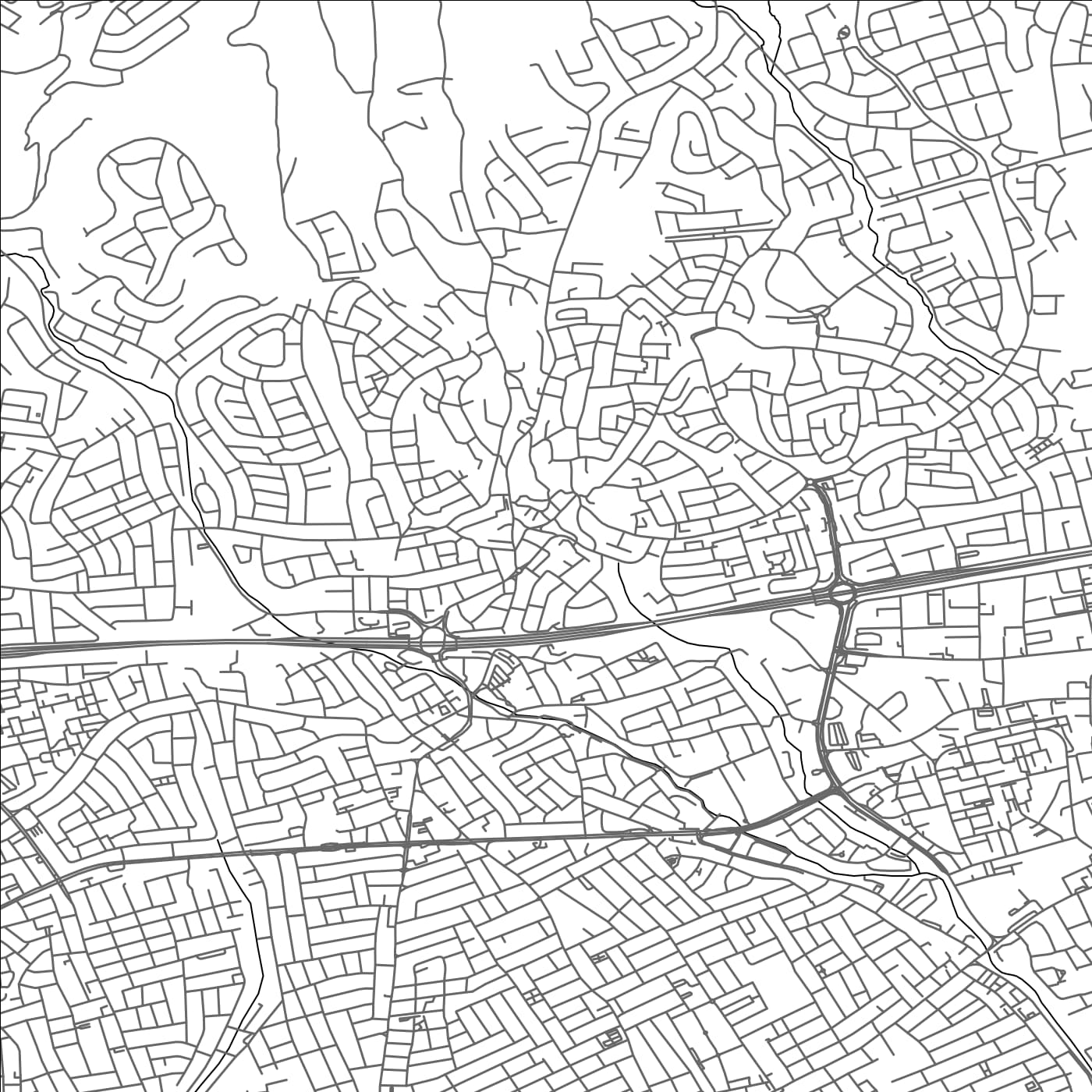 ROAD MAP OF ÁGIOS ATHANÁSIOS, CYPRUS BY MAPBAKES