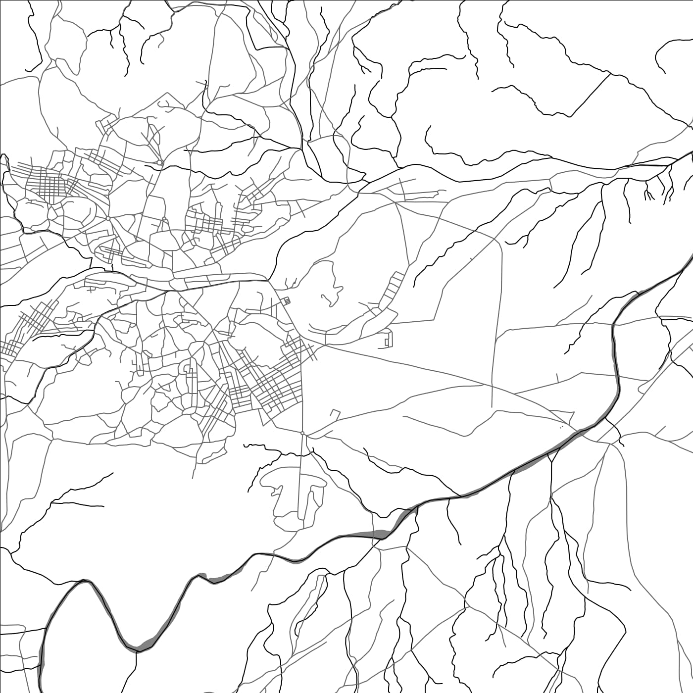 ROAD MAP OF ALI SABIEH, DJIBOUTI BY MAPBAKES