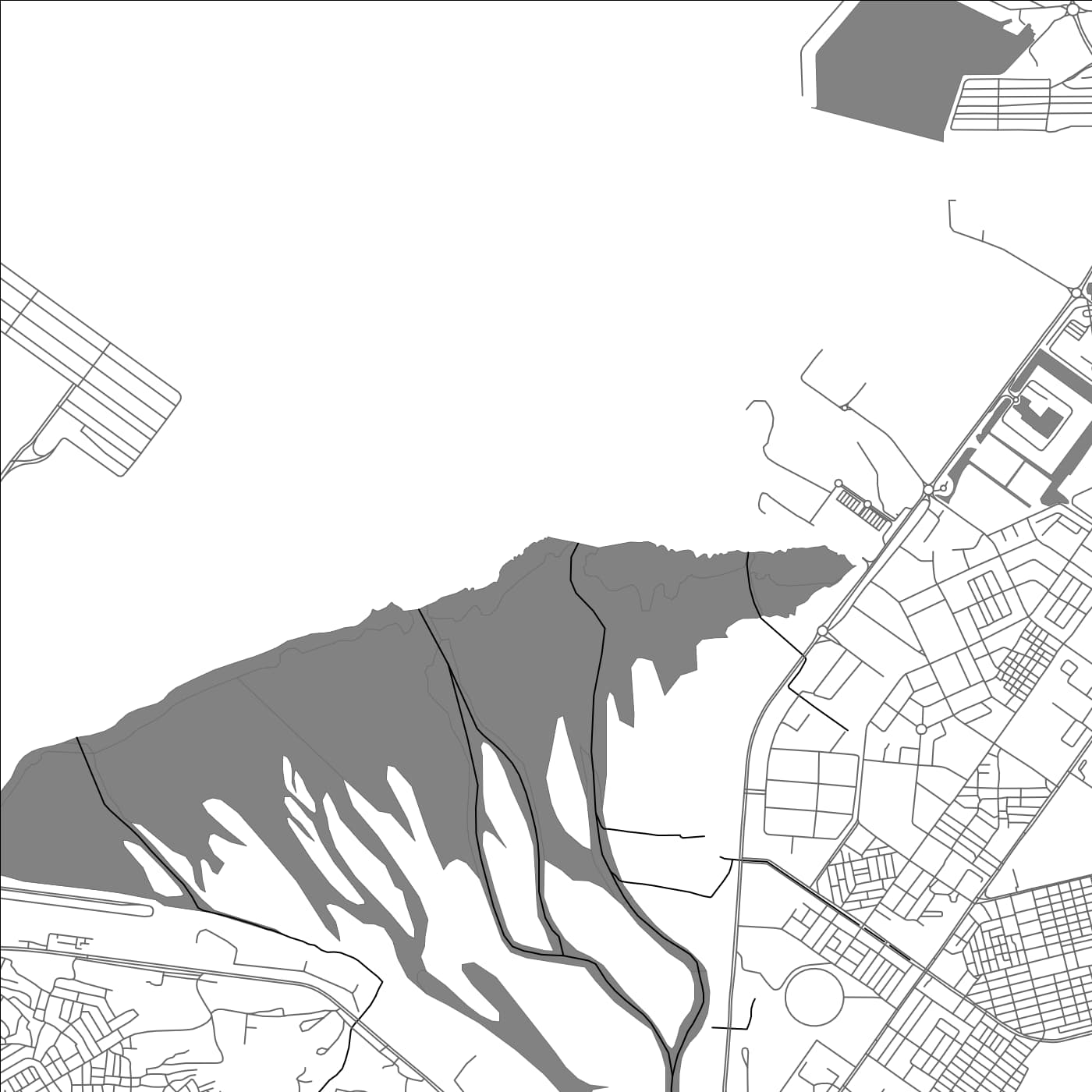 ROAD MAP OF AMBOULI, DJIBOUTI BY MAPBAKES