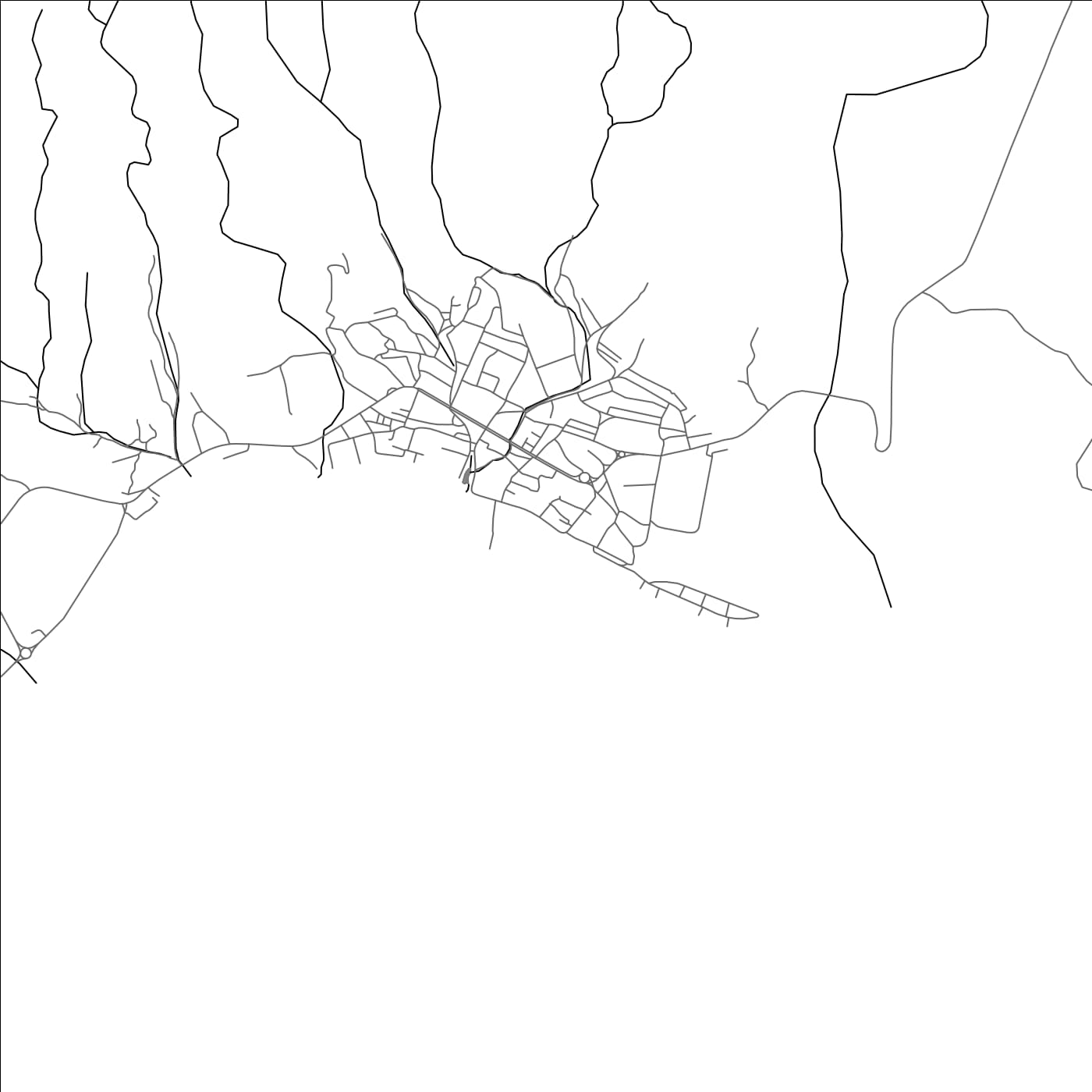 ROAD MAP OF TADJOURAH, DJIBOUTI BY MAPBAKES