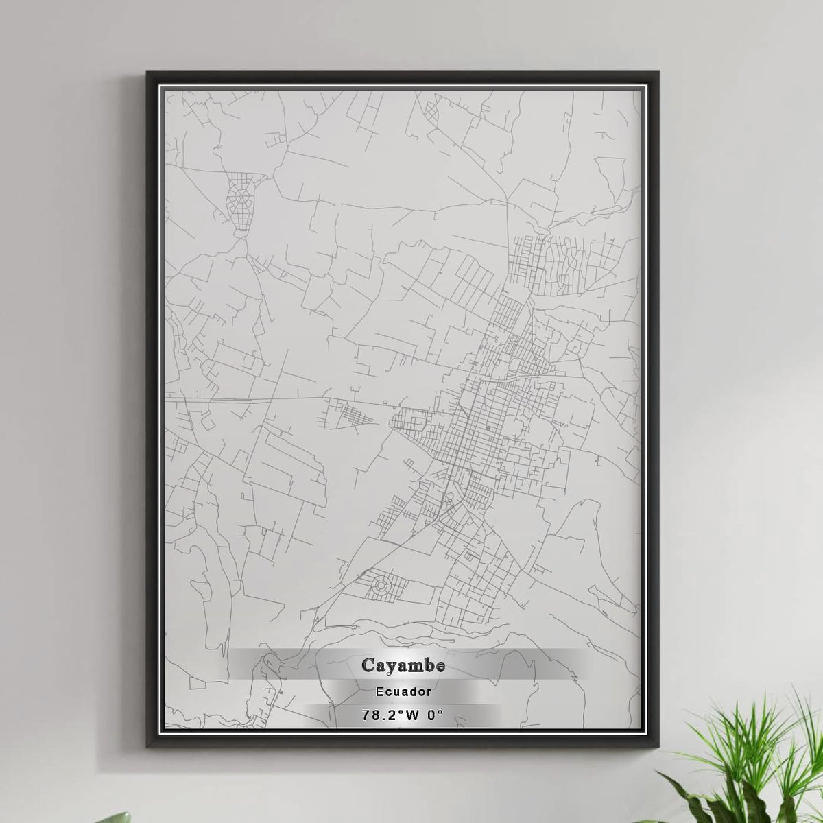 ROAD MAP OF CAYAMBE, ECUADOR BY MAPBAKES