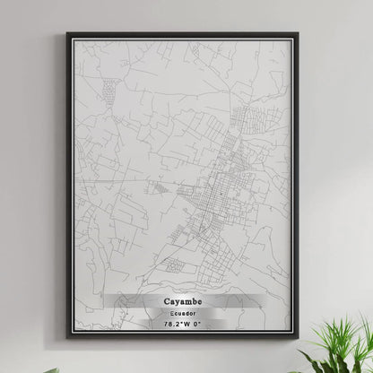 ROAD MAP OF CAYAMBE, ECUADOR BY MAPBAKES