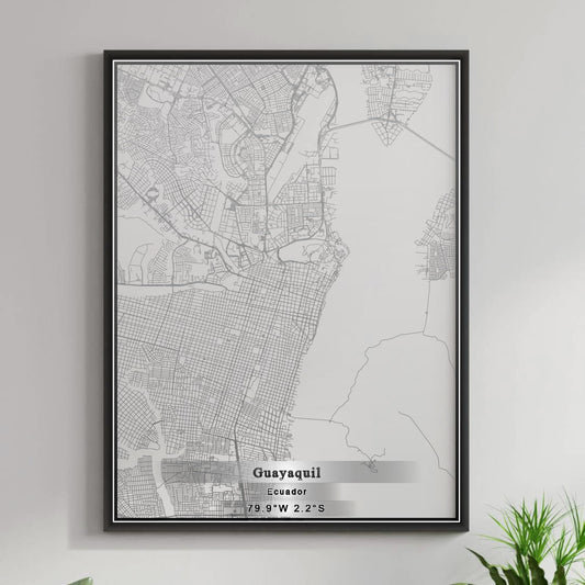 ROAD MAP OF GUAYAQUIL, ECUADOR BY MAPBAKES