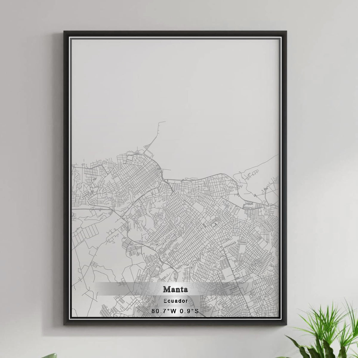 ROAD MAP OF MANTA, ECUADOR BY MAPBAKES