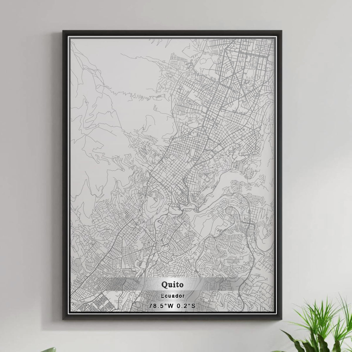 ROAD MAP OF QUITO, ECUADOR BY MAPBAKES
