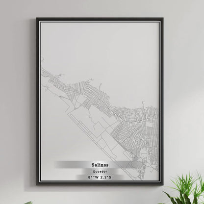 ROAD MAP OF SALINAS, ECUADOR BY MAPBAKES