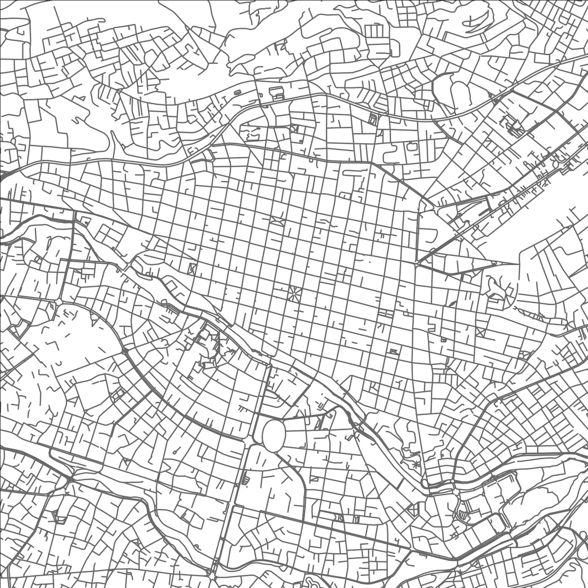 ROAD MAP OF CUENCA, ECUADOR BY MAPBAKES