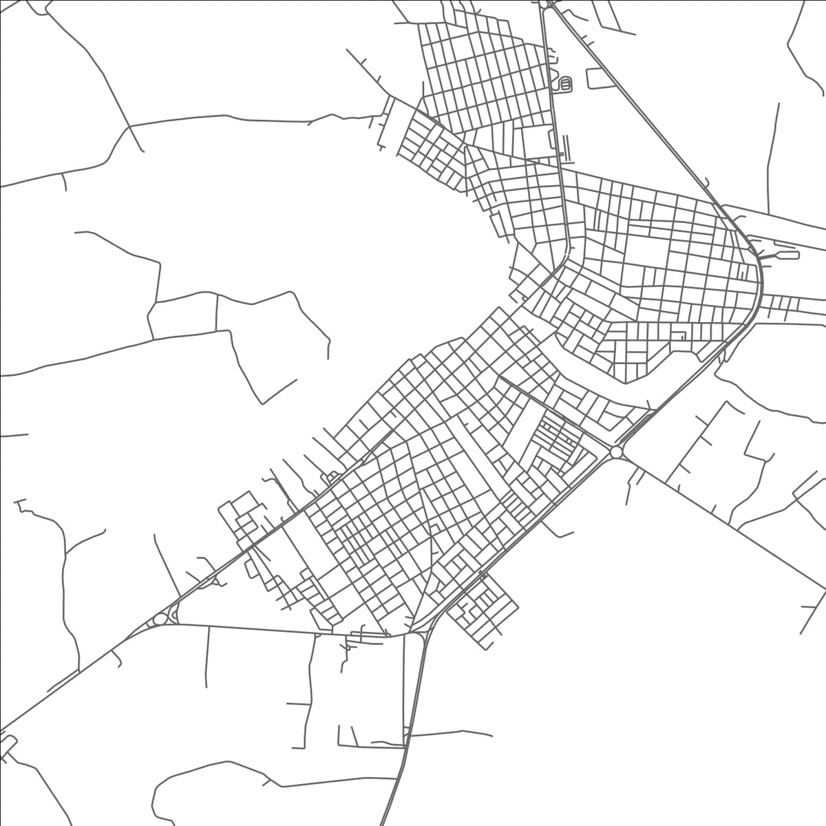 ROAD MAP OF DAULE, ECUADOR BY MAPBAKES