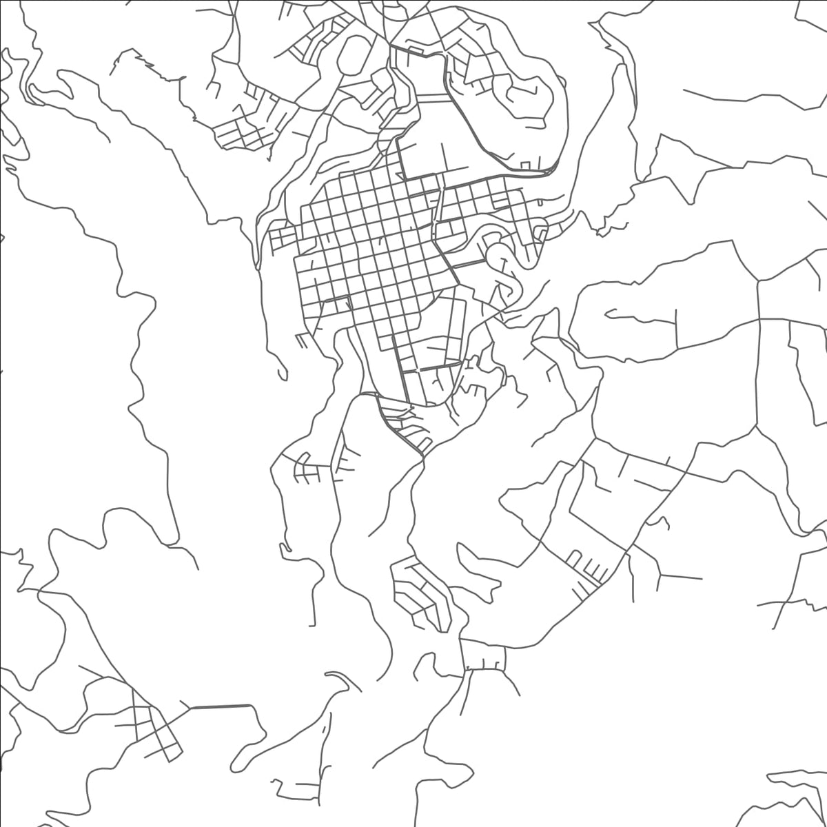 ROAD MAP OF GUARANDA, ECUADOR BY MAPBAKES