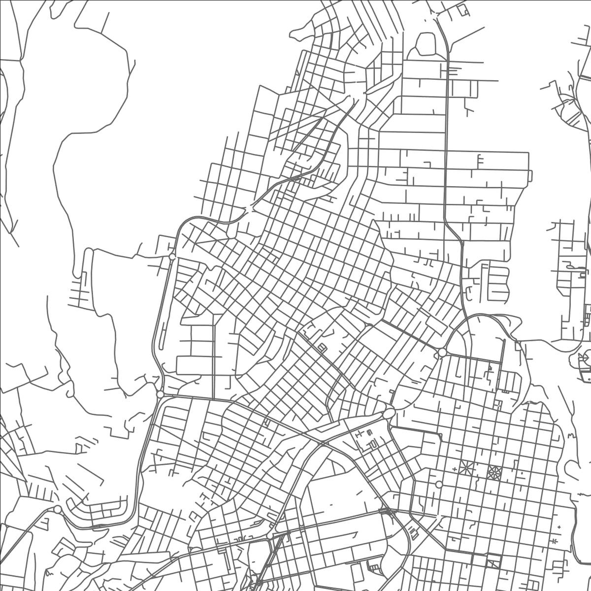 ROAD MAP OF IBARRA, ECUADOR BY MAPBAKES