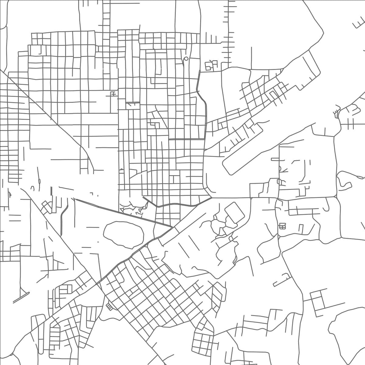 ROAD MAP OF NUEVA LOJA, ECUADOR BY MAPBAKES