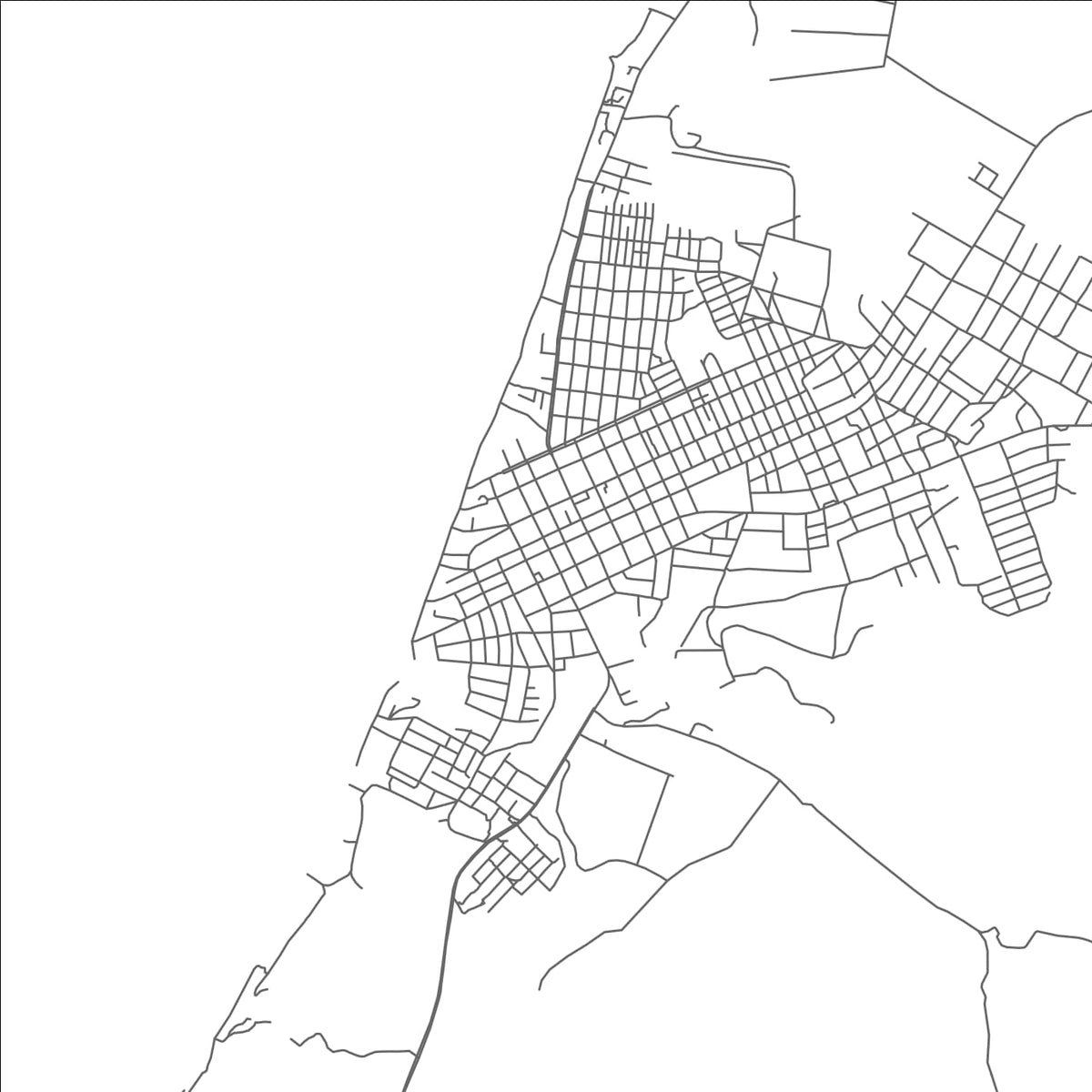 ROAD MAP OF PEDERNALES, ECUADOR BY MAPBAKES