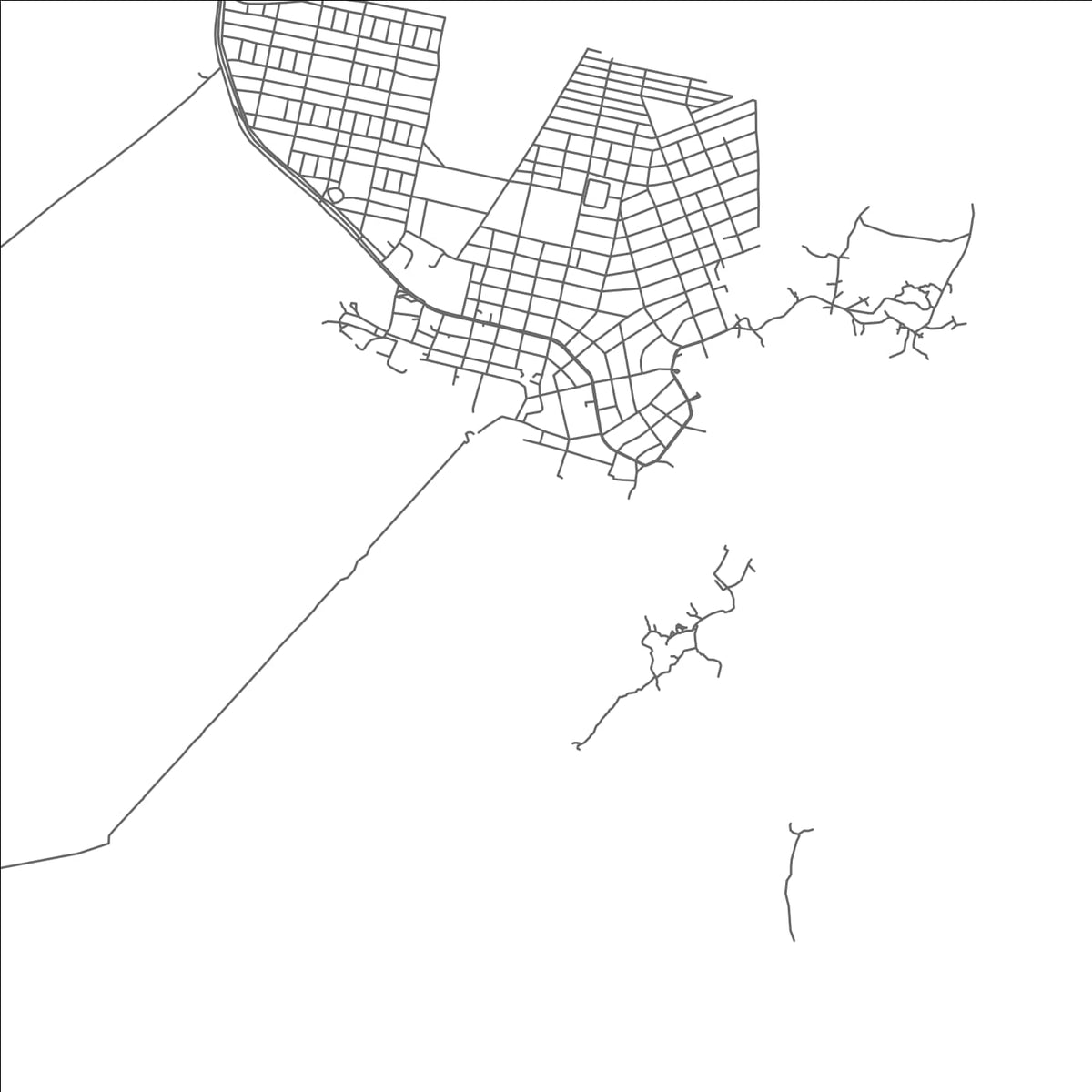ROAD MAP OF PUERTO AYORA, ECUADOR BY MAPBAKES