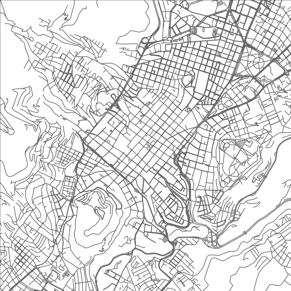 ROAD MAP OF QUITO, ECUADOR BY MAPBAKES