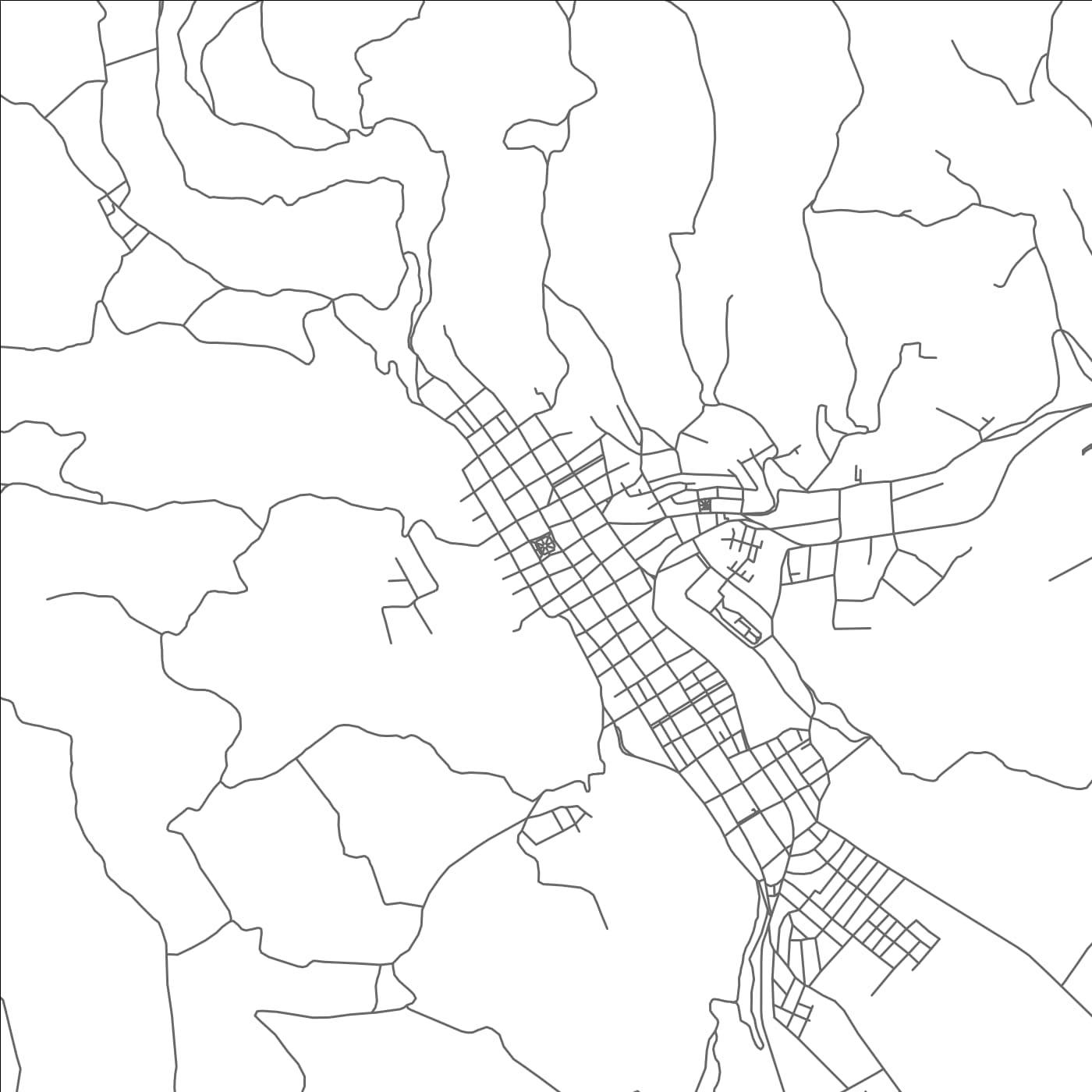 ROAD MAP OF SAN GABRIEL, ECUADOR BY MAPBAKES