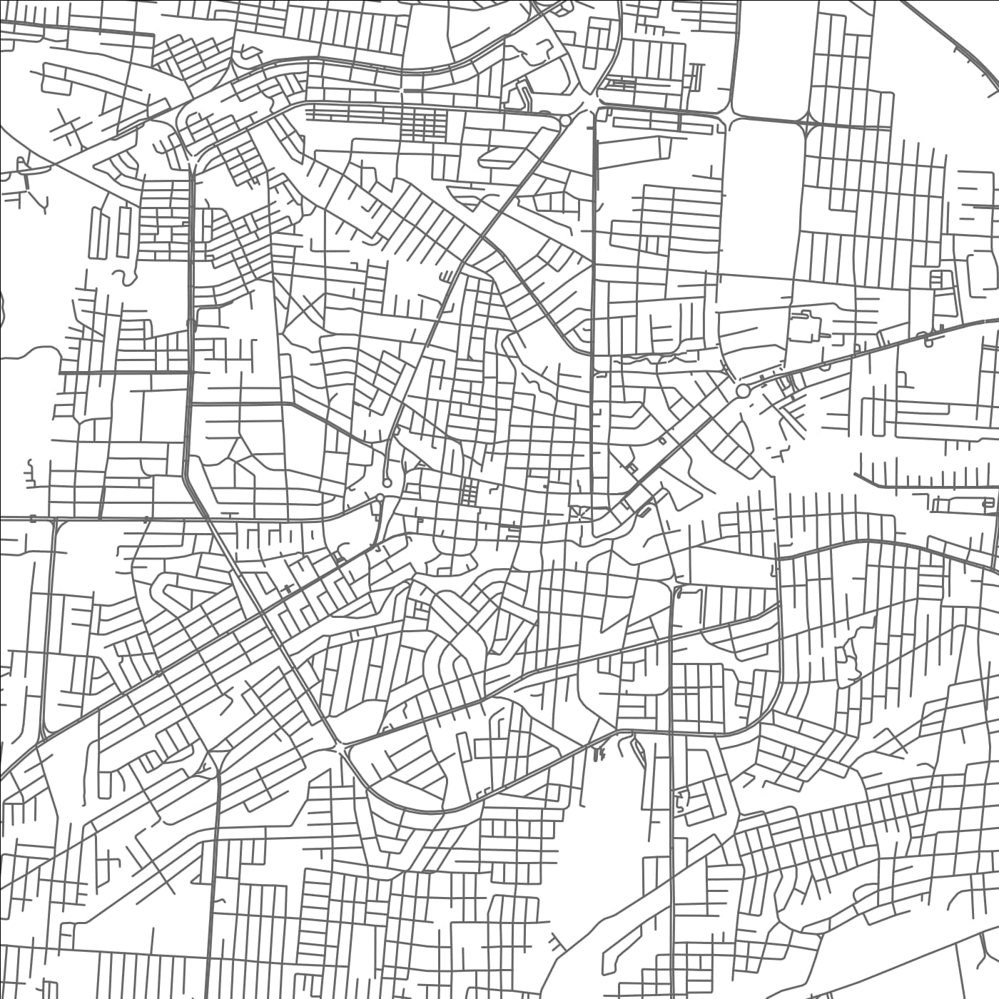 ROAD MAP OF SANTO DOMINGO DE LOS COLORADOS, ECUADOR BY MAPBAKES