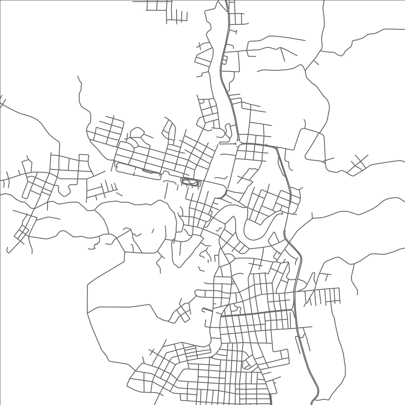 ROAD MAP OF TENA, ECUADOR BY MAPBAKES