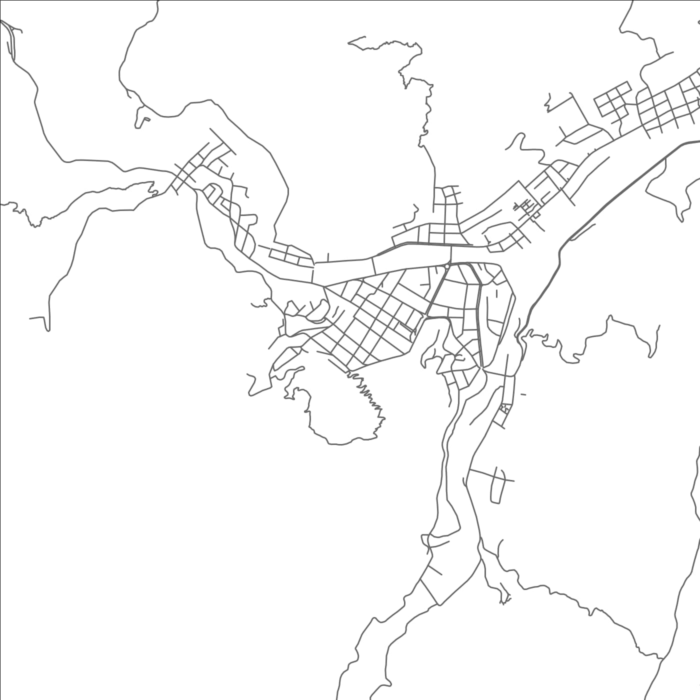 ROAD MAP OF ZAMORA, ECUADOR BY MAPBAKES