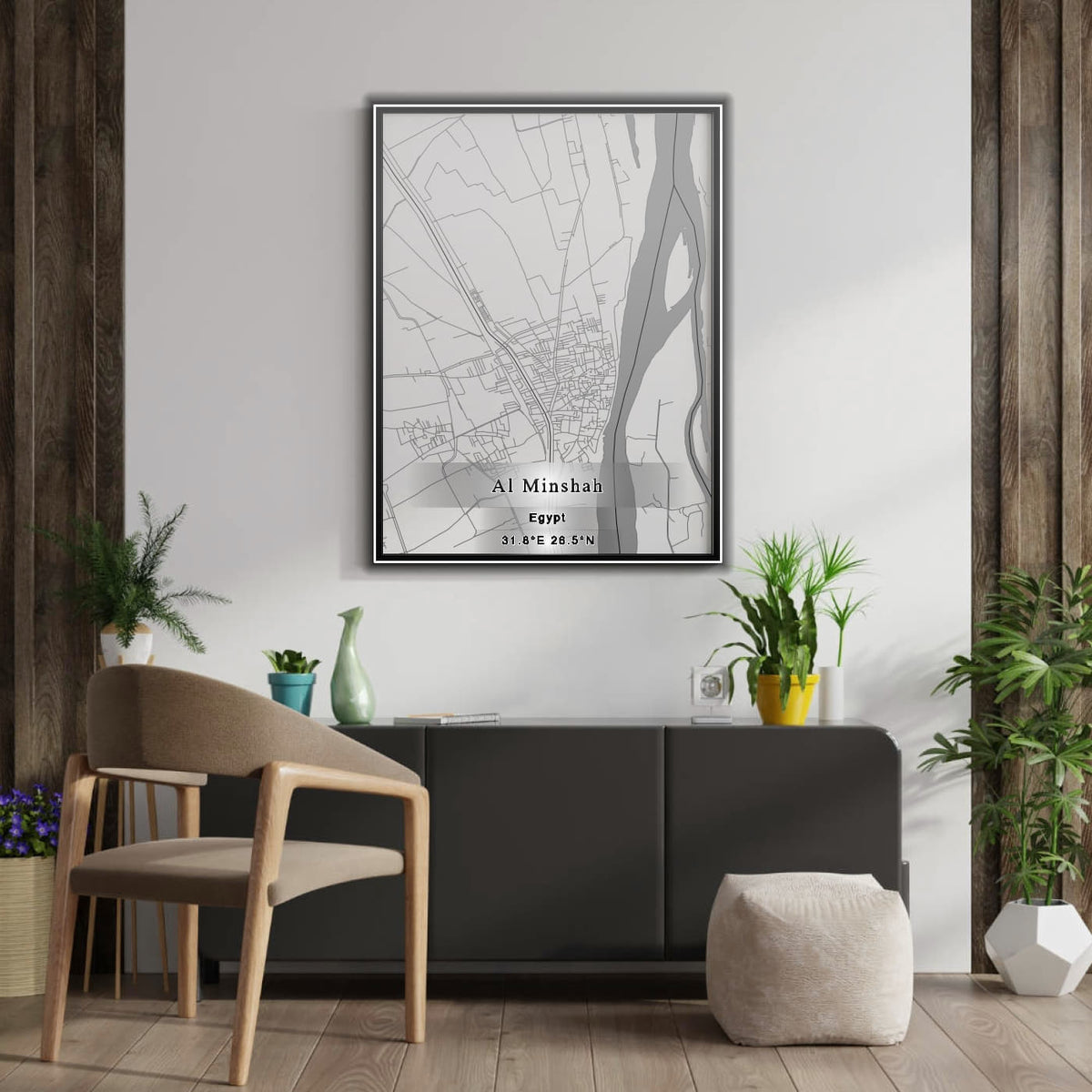 ROAD MAP OF AL MINSHAH, EGYPT BY MAPBAKES