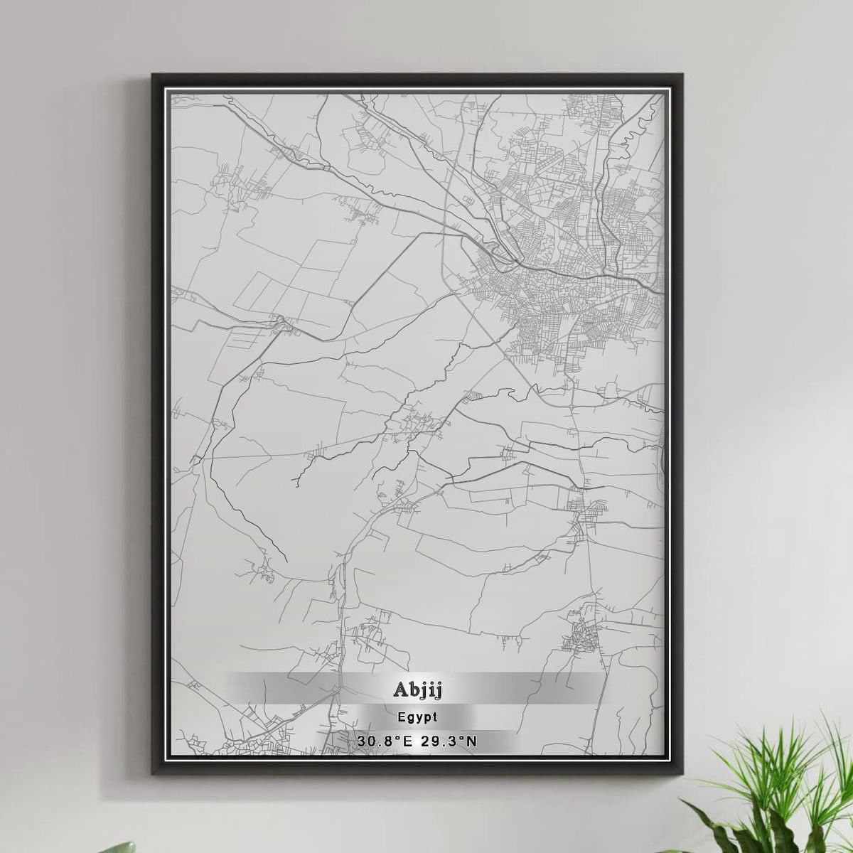 ROAD MAP OF ABJIJ, EGYPT BY MAPBAKES