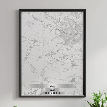 ROAD MAP OF ABJIJ, EGYPT BY MAPBAKES