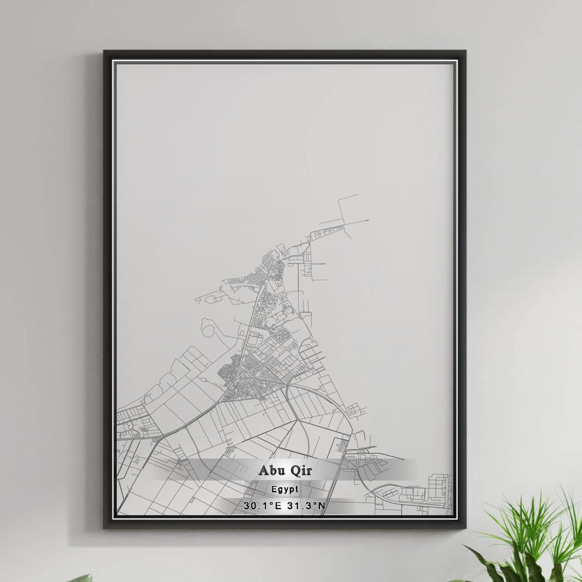 ROAD MAP OF ABU QIR, EGYPT BY MAPBAKES