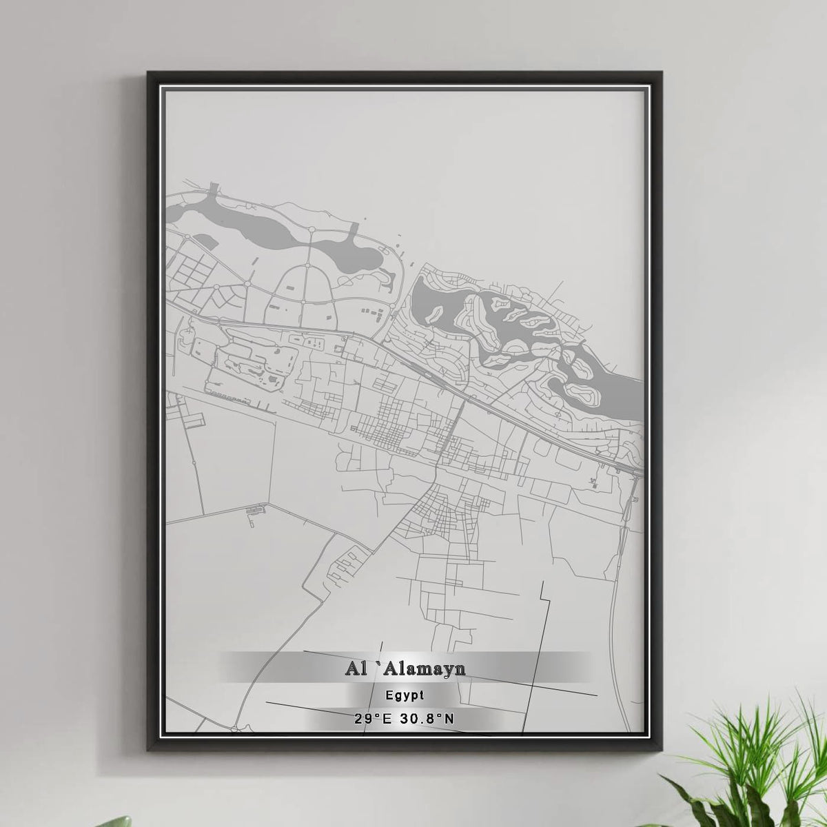 ROAD MAP OF AL `ALAMAYN, EGYPT BY MAPBAKES