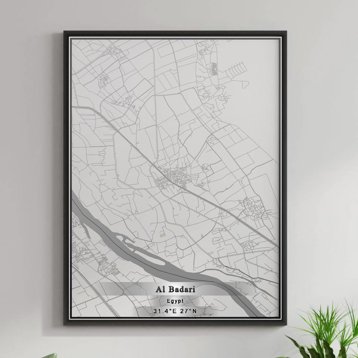 ROAD MAP OF AL BADARI, EGYPT BY MAPBAKES