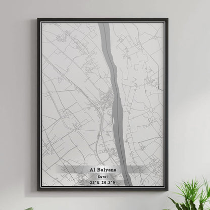 ROAD MAP OF AL BALYANA, EGYPT BY MAPBAKES