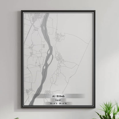 ROAD MAP OF AL HIBAH, EGYPT BY MAPBAKES
