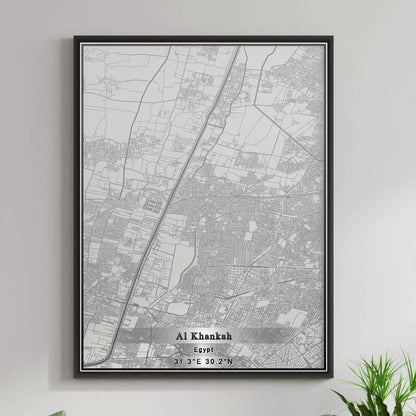ROAD MAP OF AL KHANKAH, EGYPT BY MAPBAKES