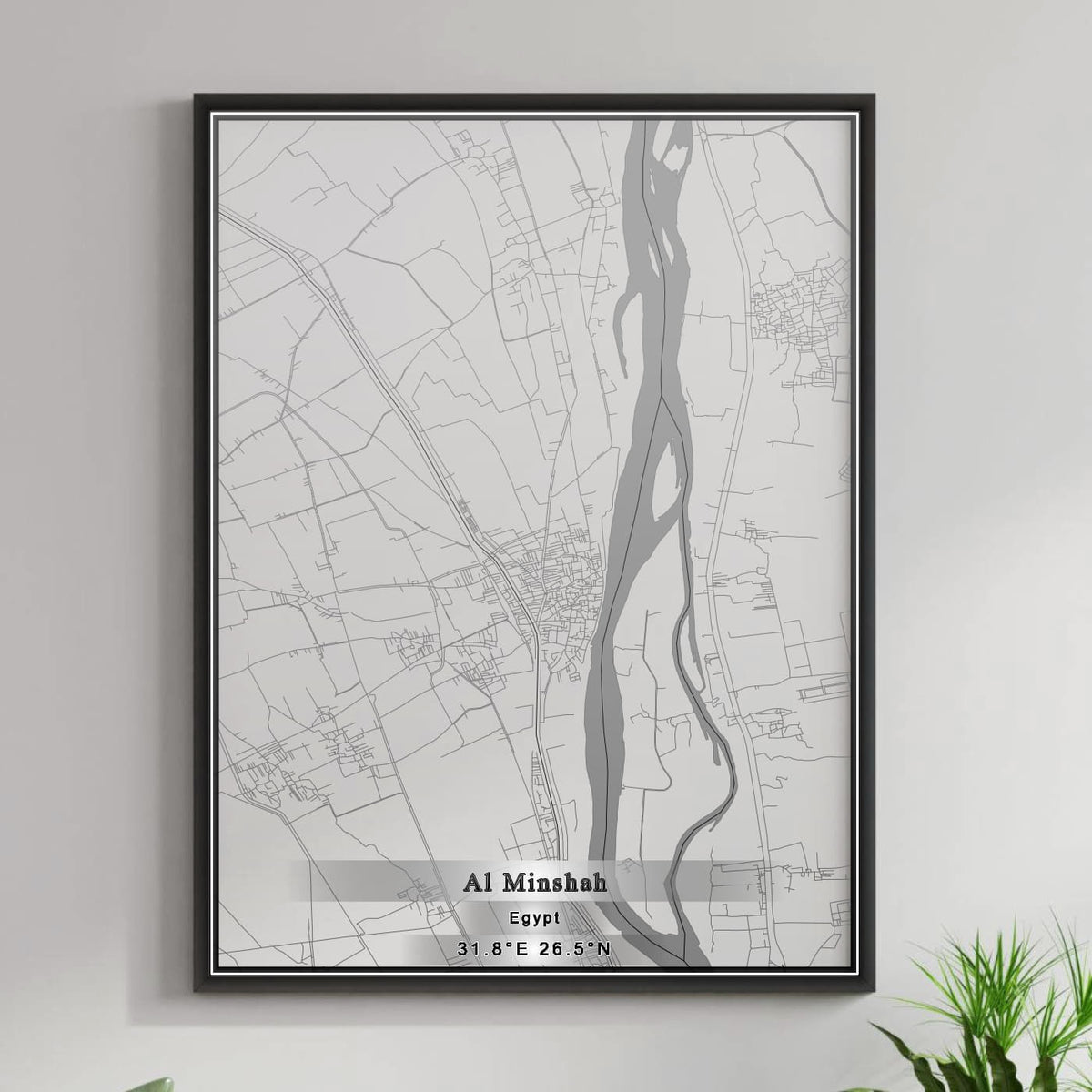 ROAD MAP OF AL MINSHAH, EGYPT BY MAPBAKES