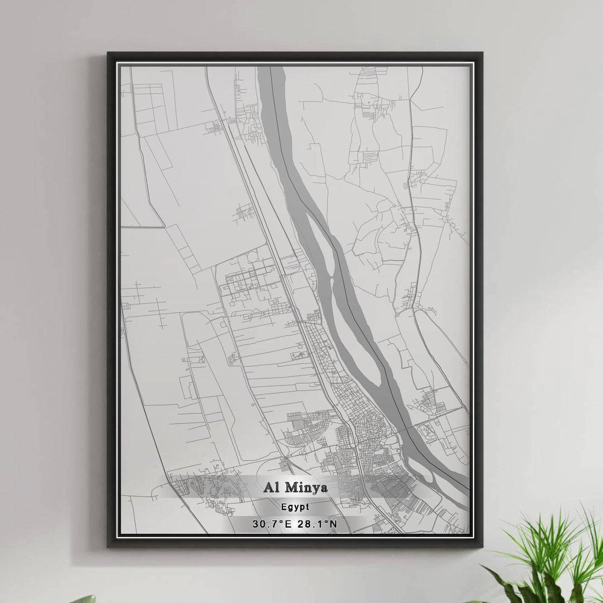 ROAD MAP OF AL MINYA, EGYPT BY MAPBAKES