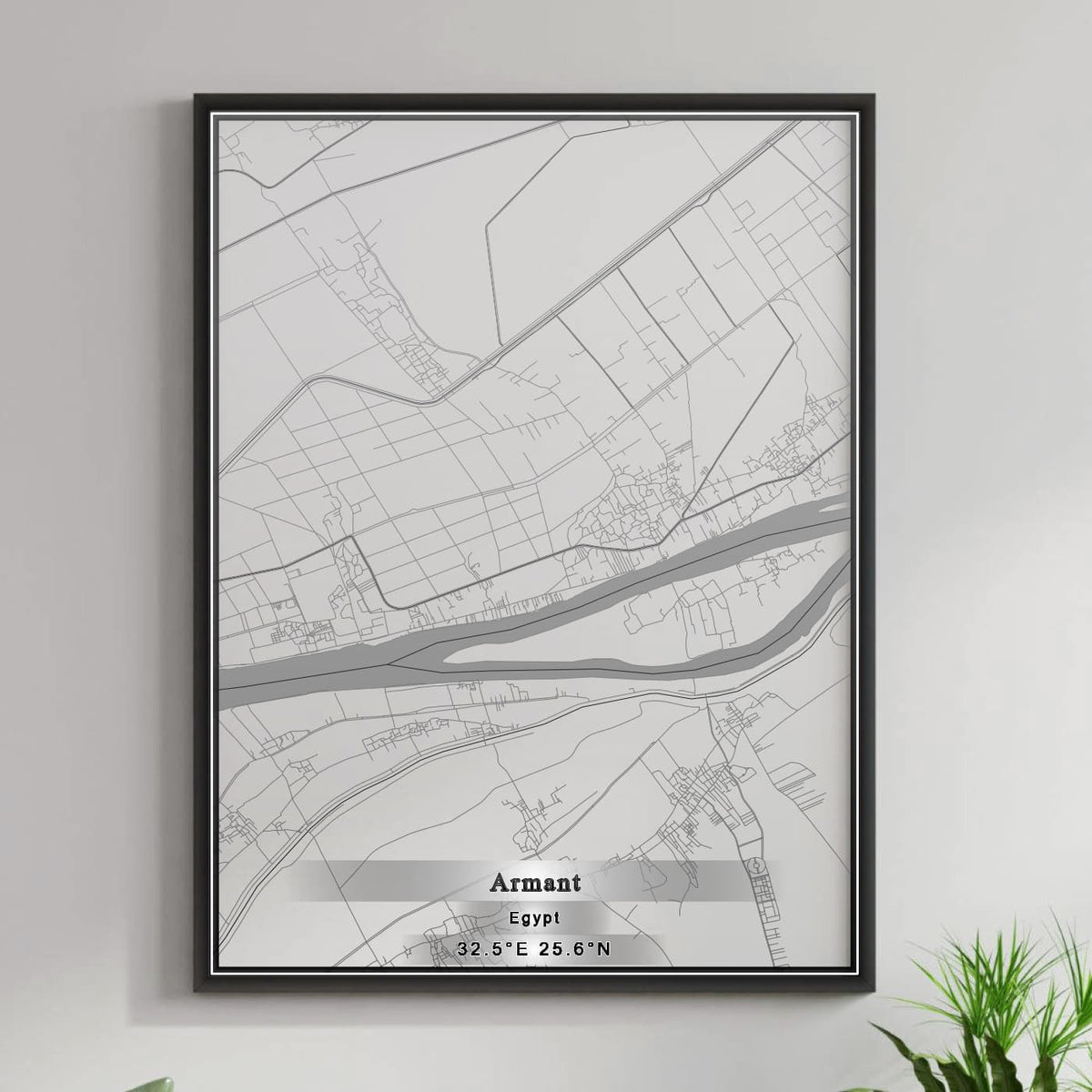 ROAD MAP OF ARMANT, EGYPT BY MAPBAKES